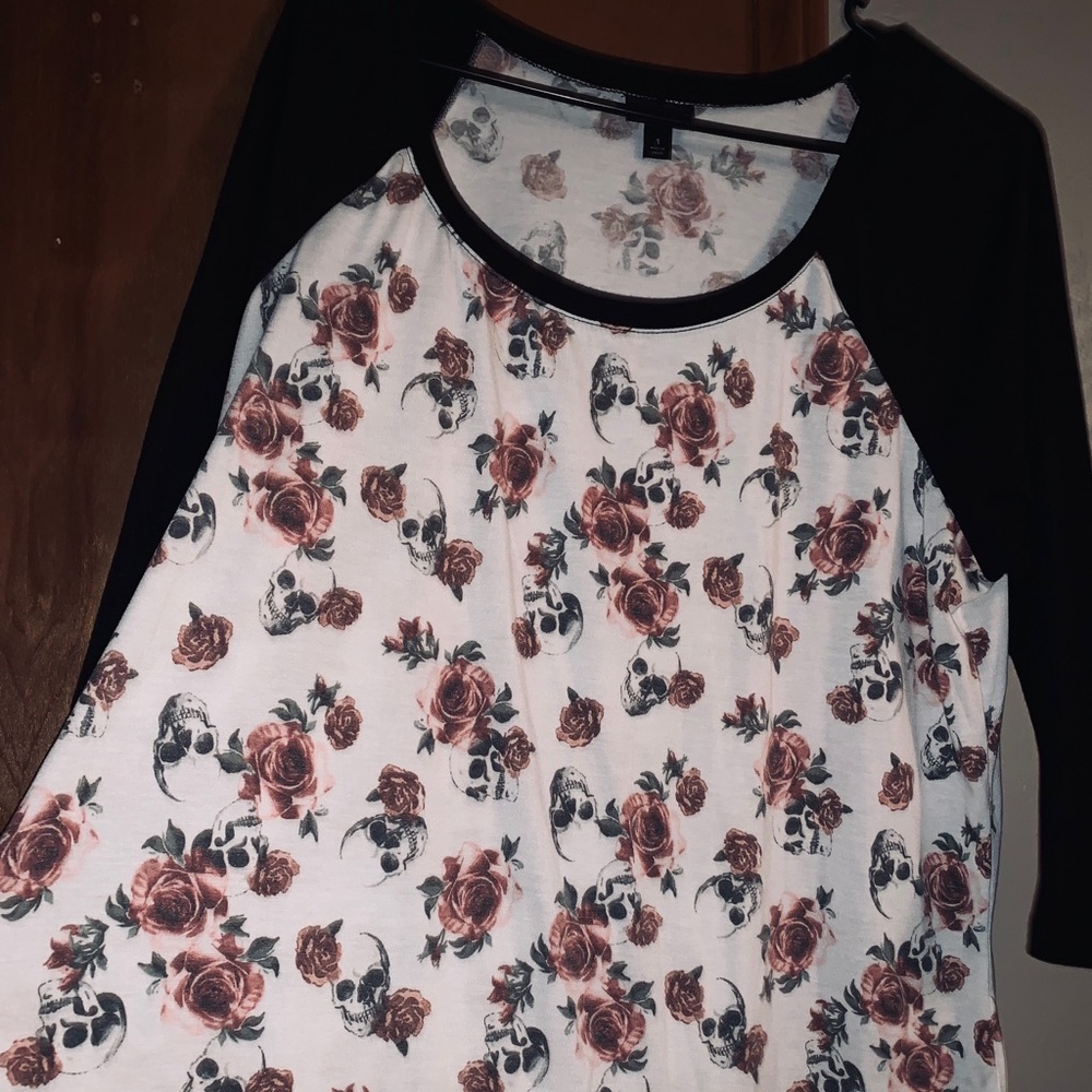 Torrid Sugar Skull baseball shirt
